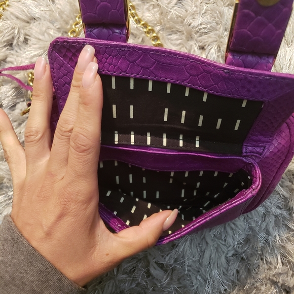 Rebecca Minkoff Purple and Gold Crossbody Bag - Picture 3 of 6